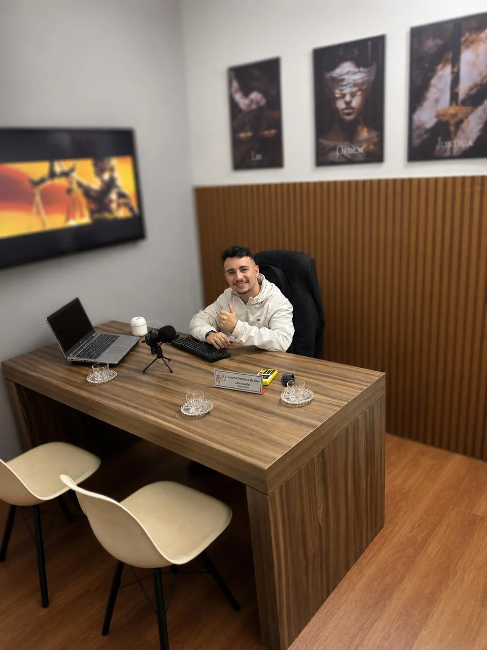 Sala de atendimento do escritório